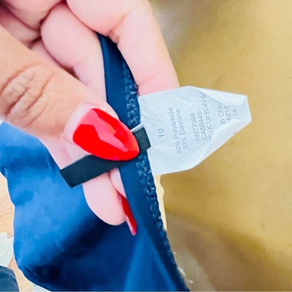 J.Crew Yellow & navy blue Colorblock One-Piece Swimsuit Classic Resort Chic - Picture 6 of 6